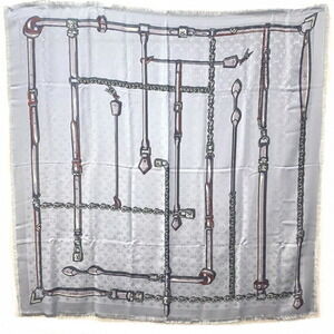 LOUIS VUITTON Blue Monogram Scarf